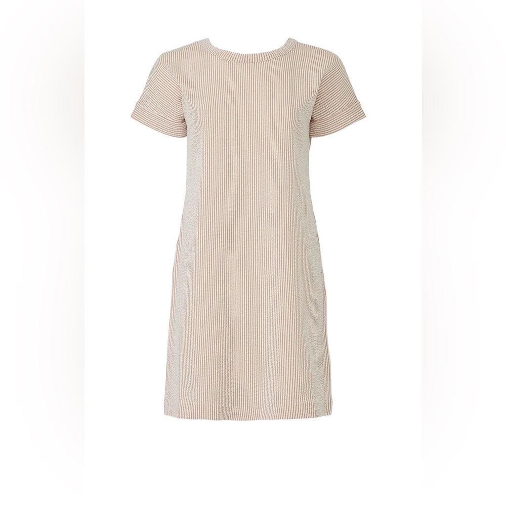 Club Monaco Cream Striped Mini Dress